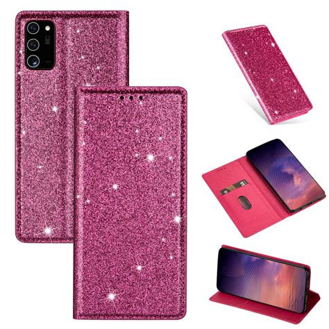 Allytech Samsung Galaxy Note 20 Ultra Case Slim Fit PU Leather Glitter