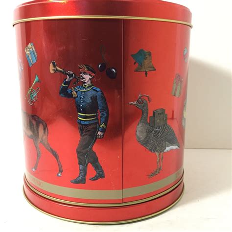 Fortnum And Mason Musical Cookie Biscuit Tin Christmas Birds Drummer