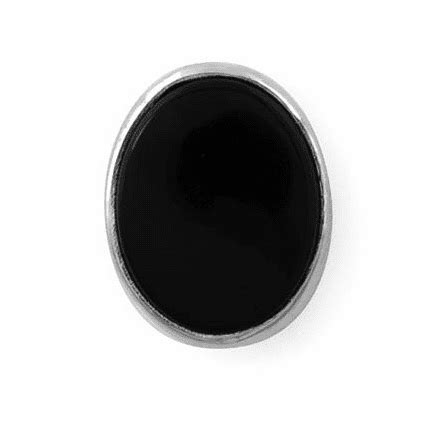 Sterling Silver Onyx Oval Tie Tack Executive Gift Shoppe