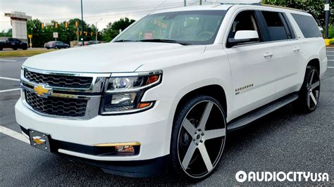 2015 Chevrolet Suburban On 28 Strada Wheels Perfetto Gloss Black Machined Gallery Audiocityusa