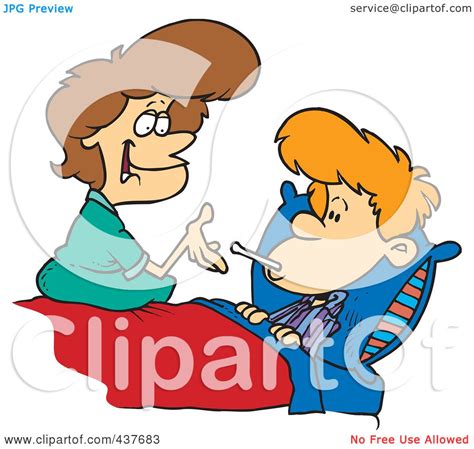 Royalty Free RF Clip Art Illustration Of A Mother Taking Her Son S