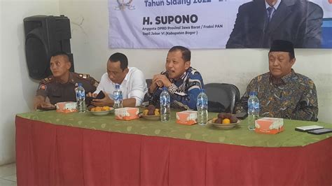 Dewan Jabar Supono Dapat Oleh Oleh Aspirasi Rusaknya Jalan Transyogi