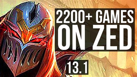 ZED Vs IRELIA MID 2200 Games 5 1 6 1 4M Mastery KR Diamond