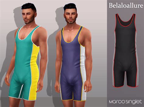 Belal S Belaloallure Marco Singlet Sims Clothing Sims Men