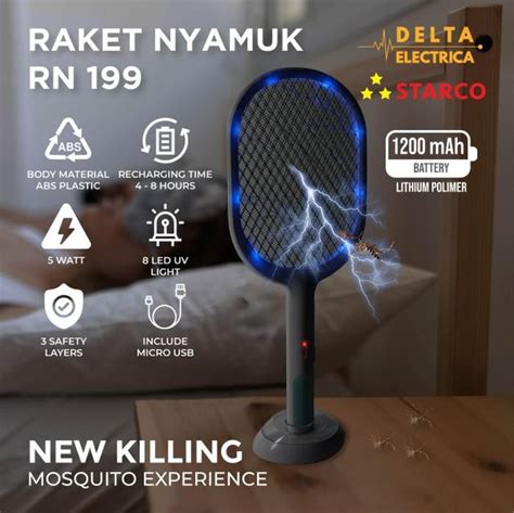 Jual Starco Raket Nyamuk 2 In 1 Multifungsi Perangkap Nyamuk Rn 199