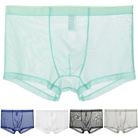 Sexy Mens See Through Boxer Briefs Sheer Mesh Pouch Underwear Panties Lingerie Picclick Au