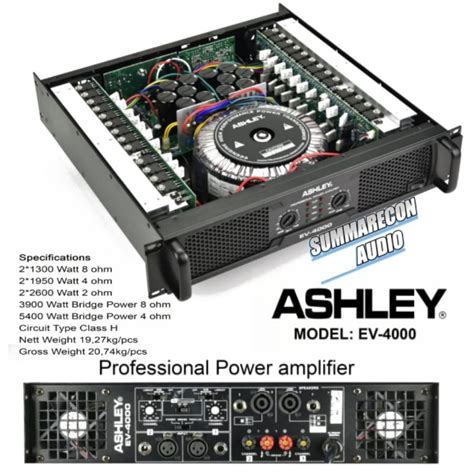 Jual Power Ashley EV 4000 Original Class H Power Amplifier Ashley