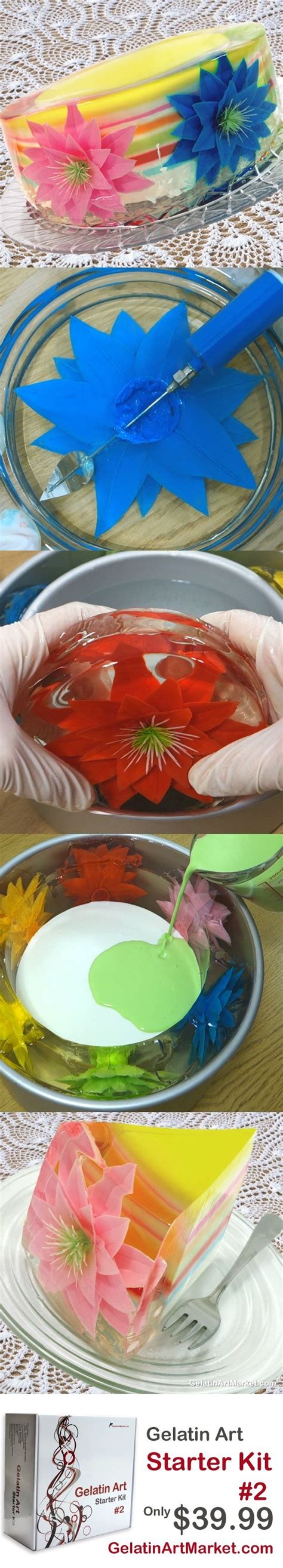 Learn How To Draw Flowers In Fruit Flavored Jelly Gelatin Art Birthday