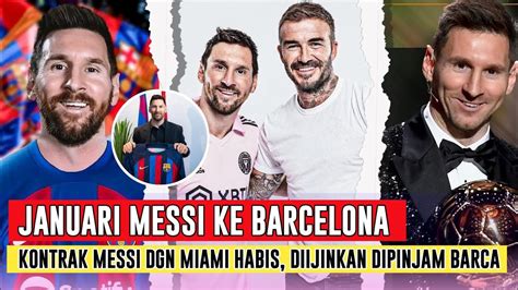 WELCOME BACK MESSIMessi Kembali Ke Barca JanuariKontrak Dengan Miami