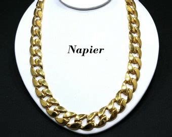 Napier Pat Gold Plated Bracelet Pinned Links S Vintage