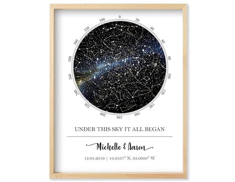 Digital Download Custom Star Map Constellation Chart Map 56 Off