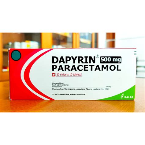 Jual Dapyrin Paracetamol Box 200 Tab Shopee Indonesia