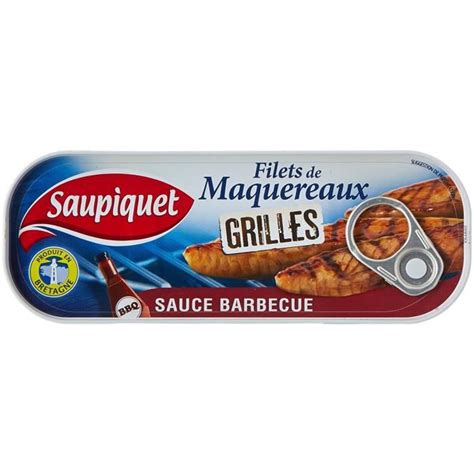 Saupiquet Filets De Maquereaux Grill S Sauce Barbecue G Cdiscount