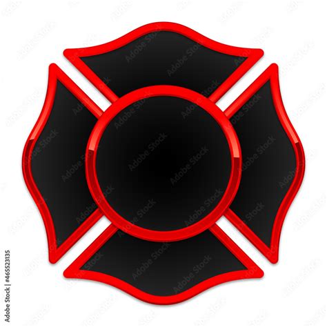 blank fire department logo base black and red Stock Vector | Adobe Stock