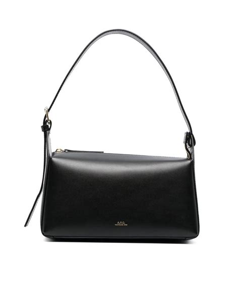 A P C Sac Virginie Baguette In Black Lyst