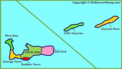 Administrative map of Cayman Islands