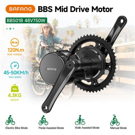 Bafang Bbs02b 48v 750w Mid Drive Motor Conversion Kit 500c Display 36t