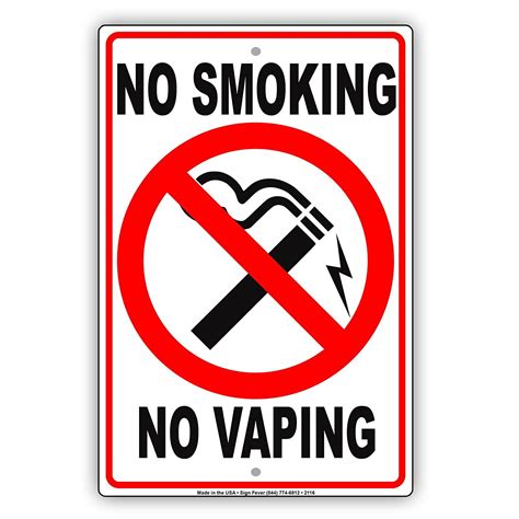 No Smoking No Vaping Tobacco Restriction Caution Warning Notice ...