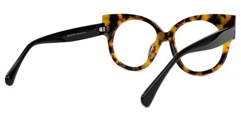 Kineks Round Yellow Tortoise Eyeglasses Vooglam