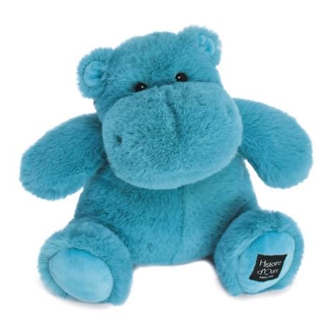 Doudou Hippopotame Hip Pop Bleu Canard 25 Cm Histoire D Ours King