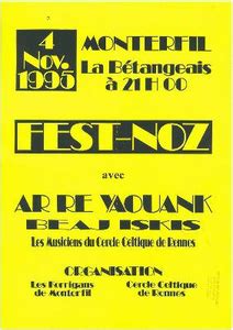 Fest Noz à Monterfil le 4 novembre 1995 Tamm Kreiz