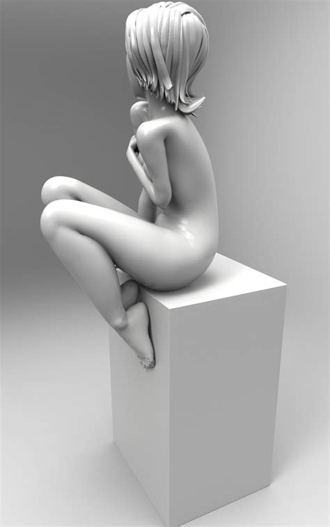 Nude Pinup From Naughty And Nice Illustration 3D Model 3D Printable CGTrader