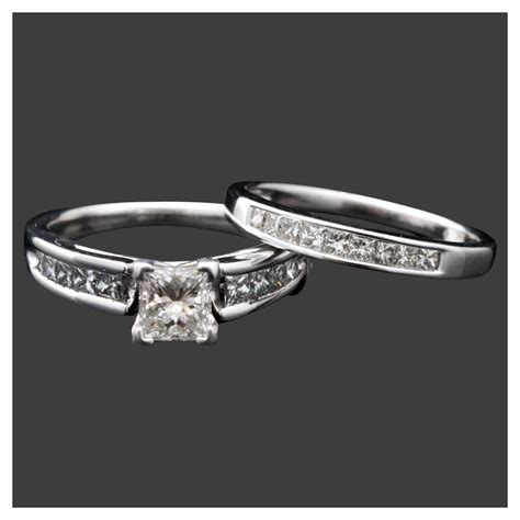 Customizable Radiant Cut Diamonds Engagement Ring Set Diamonds Bridal