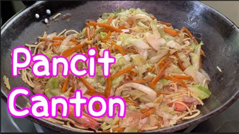 How To Cook Simple Pancit Canton Bihon Filipino Style Youtube