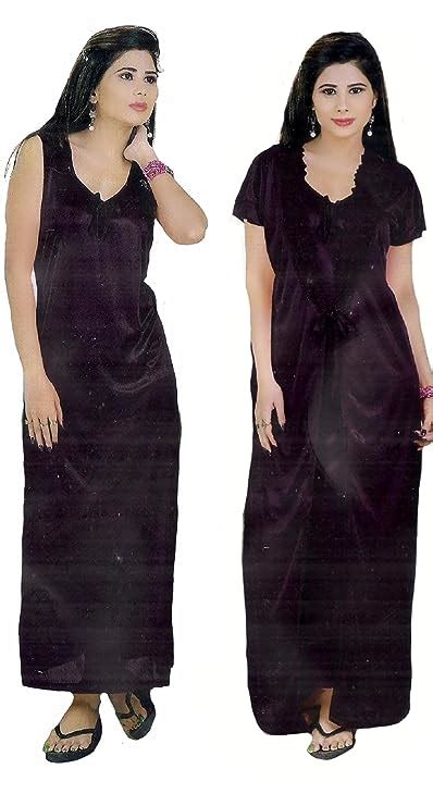 Buy Womens Nightwear Set 2pc Nighty Over Coat Hot Bedroom Set Brown Colour Lounge Wear Fun Daily