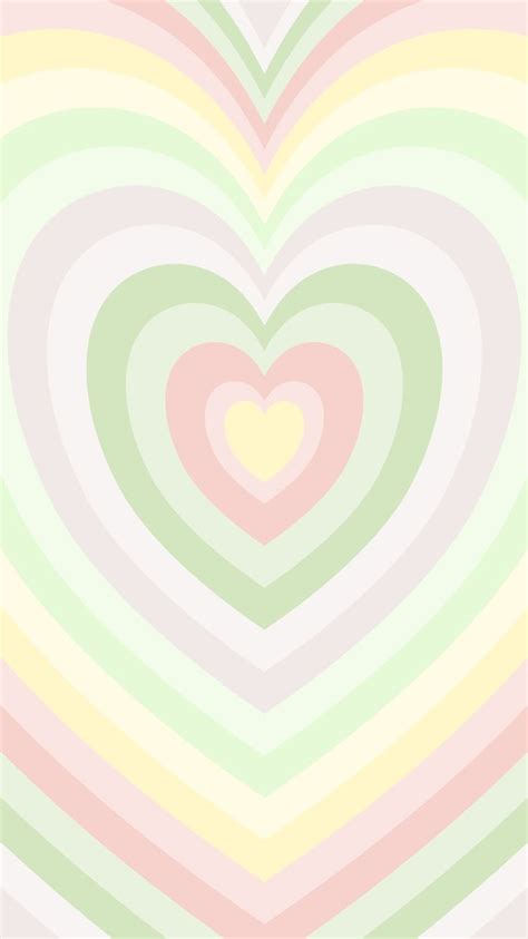 Phone Wallpaper Background Lock Screen Mixed Pastel Heart 10