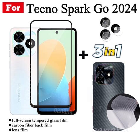 3 Em 1 Tecno Spark Go 2024 Filme De Cobertura Completa De Vidro