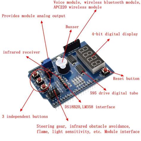 Arduino Uno Multifunction Learning Shield Einstronic Enterprise