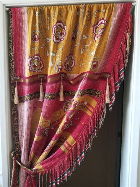 Boho Curtain Bohemian Decor Kantha Curtain Door Curtain Etsy