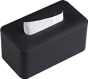 Amazon MEIBOOCH PU Leather Tissue Box Cover Rectangular Thickening