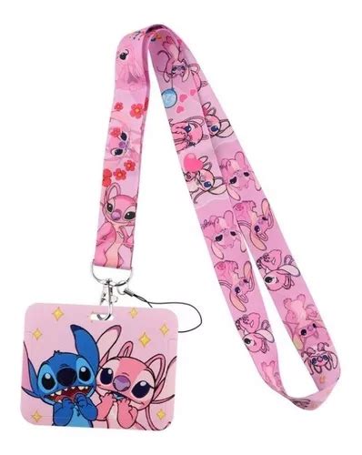 Pack Lanyard Porta Credencial Stitch Disney Cuotas sin interés