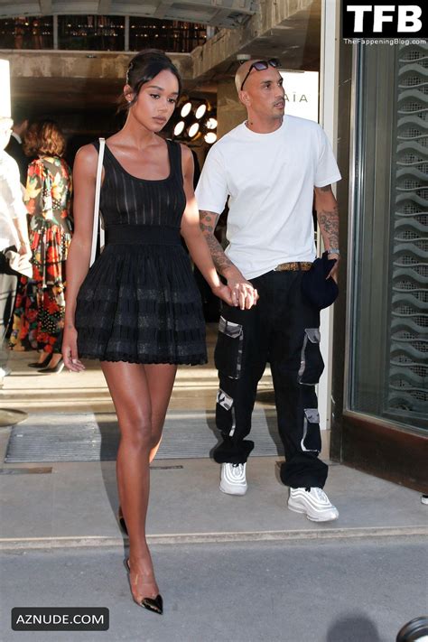 Laura Harrier Sexy Seen Flaunting Her Hot Tits And Legs During Paris Fashion Week In Paris Aznude