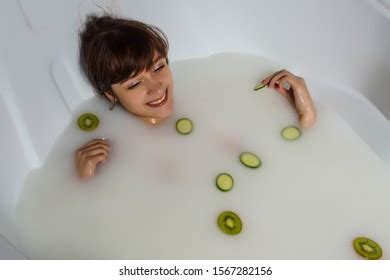 Beautiful Sexy Naked Girl Resting Milk Stock Photo Shutterstock