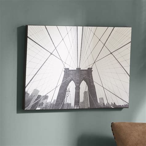 Trademark Art Nyc Brooklyn Bridge By Nina Papiorek Framed