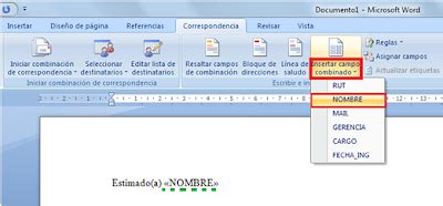 Basicword Combinaci N De Correspondencia Word Y Excel