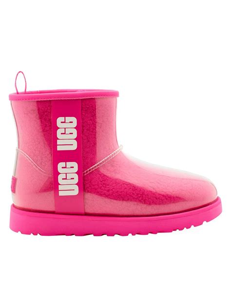 UGG Wool Classic Mini Clear Rain Boots in Pink - Lyst