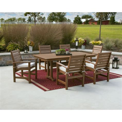 Polywood® Signature 7 Piece Farmhouse Dining Set With Trestle Legs Pws333 1