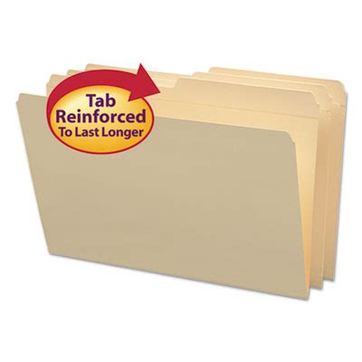 Reinforced Tab Manila File Folders, 1/2-Cut Tabs: Assorted, Legal Size ...