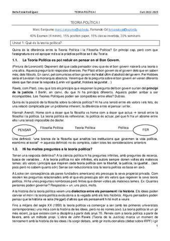 Apunts Teoria Politica I Pdf