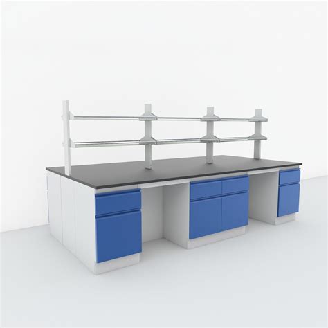 Lab Tables Bench For Central Workstations With Reagent Shelves Floor