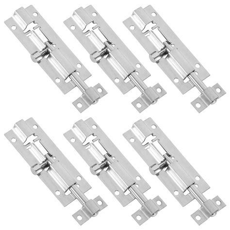 Buy Xinzistar 6Pcs Door Security Slide Latch Lock Stainless Steel Door ...