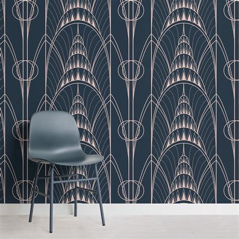 Art Deco Wallpaper Gatsby Art Nouveau Wallpaper Dining Room Wallpaper Pattern Wallpaper