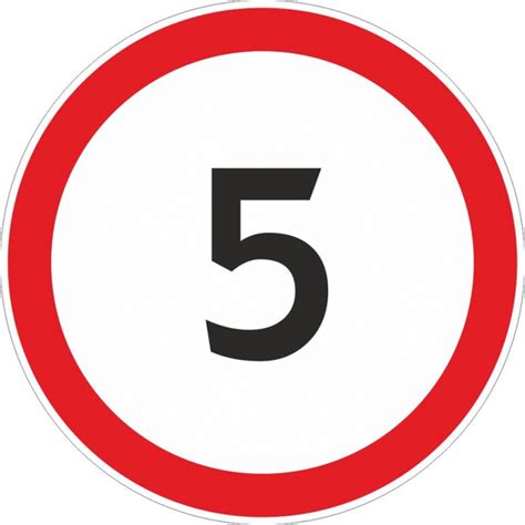 Знак дорожный 3.24 Ограничение максимальной скорости 5 км/ч купить c ...