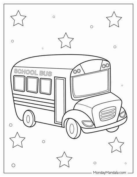 School Bus Coloring Page Preschool