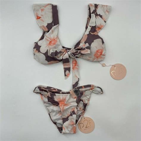 Power 2 The Flower Swim Power 2 Flower Night Bloom Floral Raquel Bikini Set Top Bianca
