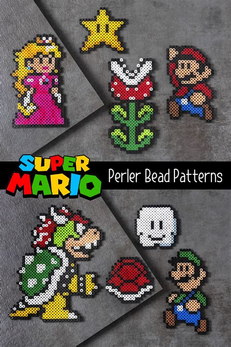 Mario Themed Perler Bead Patterns Perler Beads Perler Patterns Rainy Weathers